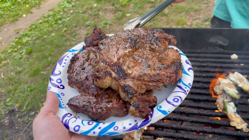 Ribeye steak featured in a blog post about strict carnivore diet rules for reversing PCOS symptoms.
